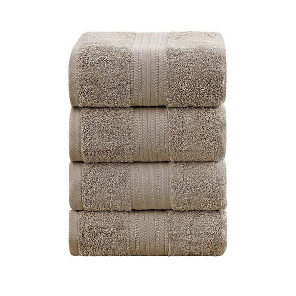 Linenland 4 Piece Cotton Bath Towels Set - Sandstone - RnR Galore
