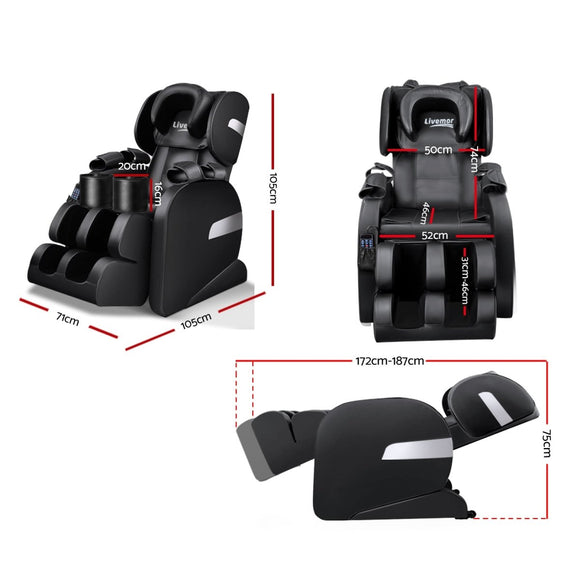 Livemor Electric Massage Chair - Black - RnR Galore