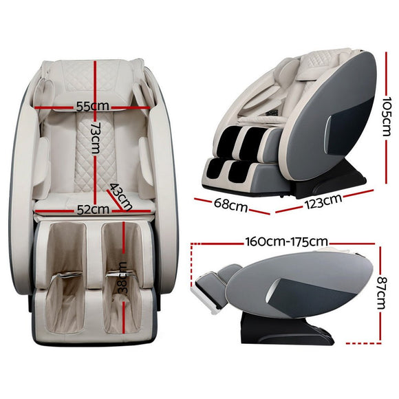 Livemor Electric Massage Chair Zero Gravity Recliner Body Back Shiatsu Massager - RnR Galore