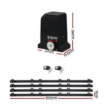 Lockmaster Automatic Sliding Gate Opener Kit 4M 1000KG - RnR Galore