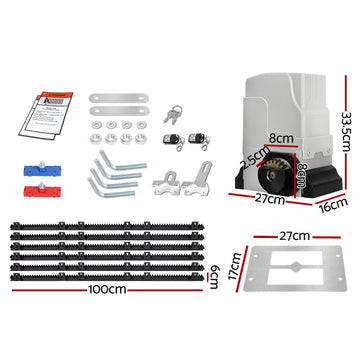 Lockmaster Automatic Sliding Gate Opener Kit 6M 1800KG - RnR Galore