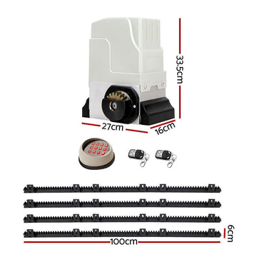Lockmaster Automatic Sliding Gate Opener Kit Keypad 4M 1800KG - RnR Galore