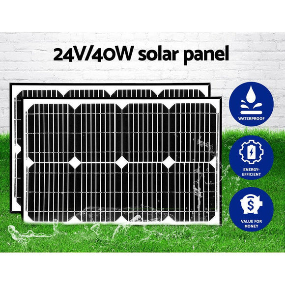 Lockmaster Dual Swing Gate Opener 800KG 40W Solar Panel - RnR Galore