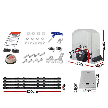 LockMaster Electric Sliding Gate Opener 1200KG Keypad 4M - RnR Galore