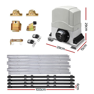 LockMaster Electric Sliding Gate Opener 1200KG With Hardware Kit 4M Rail - RnR Galore