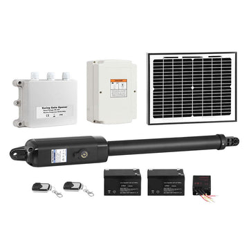 Lockmaster Single Swing Gate Opener 600KG 10W Solar Panel - RnR Galore