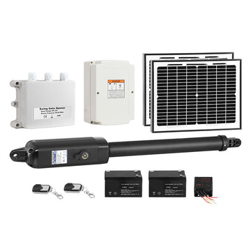 Lockmaster Single Swing Gate Opener 600KG 20W Solar Panel - RnR Galore