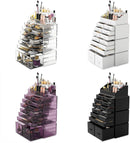 Makeup Cosmetic Organizer Storage with 12 Drawers Display Boxes (Clear) - RnR Galore