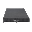 Mattress Base Ensemble Double Size Solid Wooden Slat in Black with Removable Cover - RnR Galore