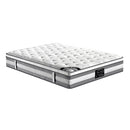 Mattress Euro Top King Size Pocket Spring Coil with Knitted Fabric Medium Firm 34cm Thick - RnR Galore