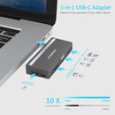 mbeat Essential 5 - In - 1 USB - C Hub ( USB hub 2.0, 3.0, SD/TF card reader ) - RnR Galore