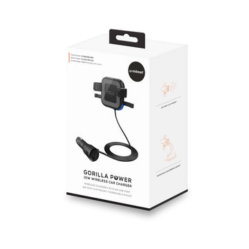 mbeat Gorilla Power 10W Wireless Car Charger With 2.4A USB Charging, Air Vent Clip & Windshield Stand - RnR Galore