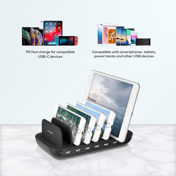 mbeat Gorilla Power 7 - Port 60W USB + USB - C Charging Station - RnR Galore