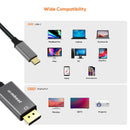 mbeat Tough Link 1.8m 4K USB - C to Display Port Cable - Space Grey - RnR Galore