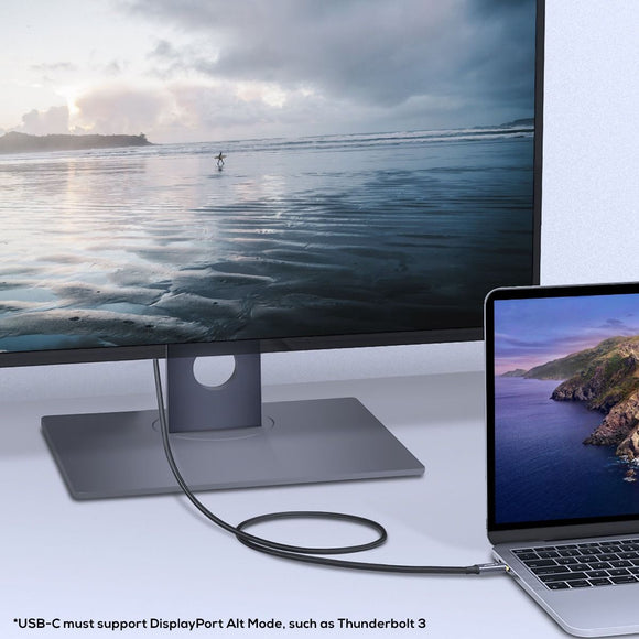 mbeat Tough Link 1.8m 4K USB - C to Display Port Cable - Space Grey - RnR Galore