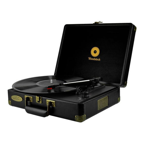 mbeat Woodstock Black Retro Turntable - RnR Galore