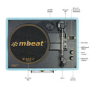 mbeat Woodstock II Sky Blue Retro Bluetooth (TX/RX) Turntable - RnR Galore