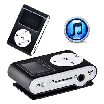 Mini Clip 16G MP3 Music Player With USB Cable & Earphone Black - RnR Galore