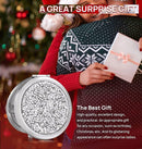 Mini Mix Diamond 1X/2X Magnifying Round Metal Pocket Makeup Mirror (Silver) - RnR Galore