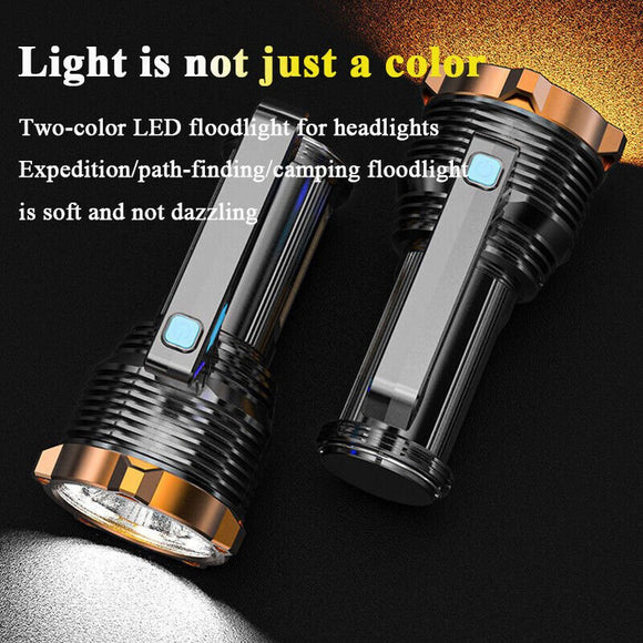 Most Powerful 1200lm LED Flashlight Super Bright Torch Lamp USB Rechargeable - RnR Galore