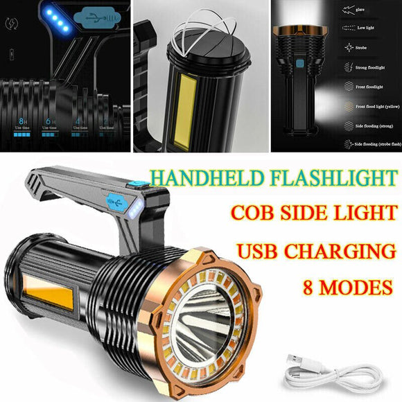 Most Powerful 1200lm LED Flashlight Super Bright Torch Lamp USB Rechargeable - RnR Galore