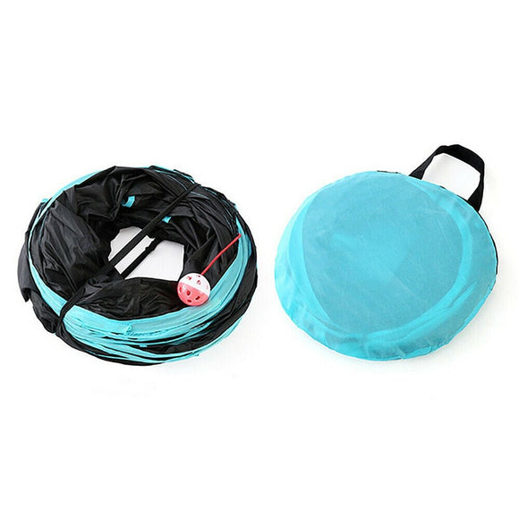 Pet Cat Kitten Puppy 4 - Way Tunnel Play Toy Foldable Funny Exercise Tunnel Rabbit - RnR Galore
