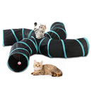 Pet Cat Kitten Puppy 4 - Way Tunnel Play Toy Foldable Funny Exercise Tunnel Rabbit - RnR Galore