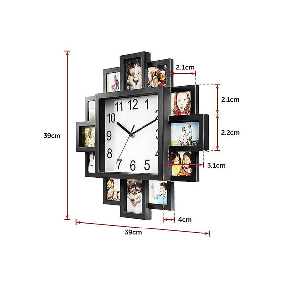 Photo Frame Clock Picture Collage 12Picture Display Photowall - RnR Galore