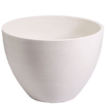 Polished Vintage White Planter Bowl 30cm - RnR Galore