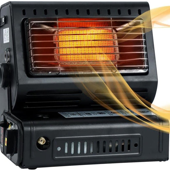 Portable Butane Gas Heater Camping Camp Tent Outdoor Hiking Camper Survival Black - RnR Galore