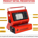 Portable Butane Gas Heater Camping Camp Tent Outdoor Hiking Camper Survival Red - RnR Galore