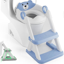Potty Training Seat Ladder, Kids Boys Girls, Blue - RnR Galore