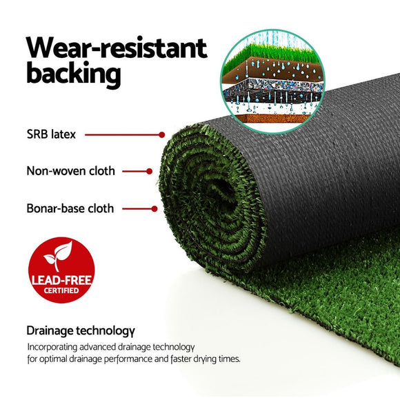 Prime Turf 1x10m Artificial Grass Synthetic Fake 10SQM Turf Lawn 17mm Tape - RnR Galore