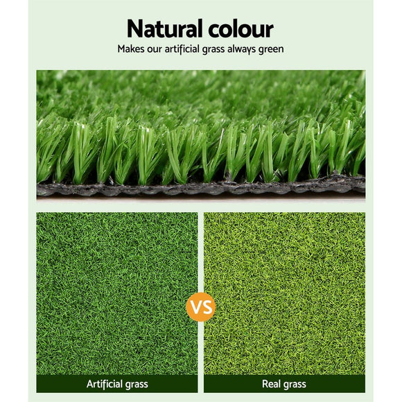 Prime Turf Artificial Grass 2mx5m 10mm Synthetic Fake Lawn Turf Plant Plastic Olive - RnR Galore