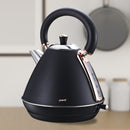 Pronti 1.7L Rose Trim Collection Kettle - Black - RnR Galore