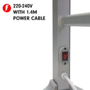 Pronti Heated Towel Rack Electric Bathroom Towel Rails Warmer Ev - 160 - Silver - RnR Galore