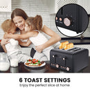 Pronti Rose Trim Collection Toaster & Kettle Bundle - Black - RnR Galore