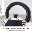 Pronti Rose Trim Collection Toaster & Kettle Bundle - Black - RnR Galore