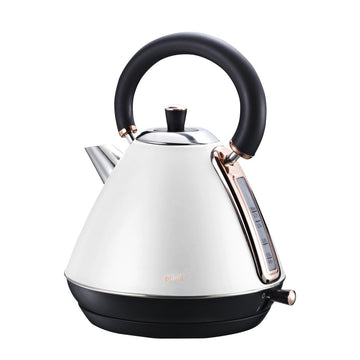 Pronti Rose Trim Collection Toaster & Kettle Bundle - White - RnR Galore