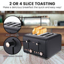 Pronti Toaster, Kettle & Coffee Machine Breakfast Set - Black - RnR Galore