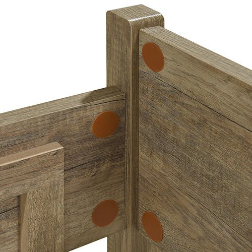 Queen Size Bed Frame Natural Wood like MDF in Oak Colour - RnR Galore