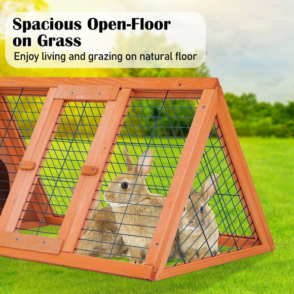 Rabbit Hutch Chicken Coop 118 x 50 x 45cm Triangle Cage Run Ester - RnR Galore