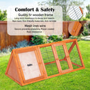 Rabbit Hutch Chicken Coop 118 x 50 x 45cm Triangle Cage Run Ester - RnR Galore