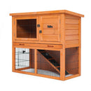 Rabbit Hutch Chicken Coop 92 x 45 x 82cm 2 Storey Cage Run Aria - RnR Galore