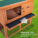 Rabbit Hutch Chicken Coop 92 x 45 x 82cm 2 Storey Cage Run Aria - RnR Galore