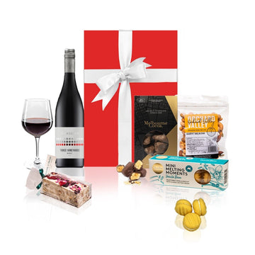 Red Wine & Gourmet Sweets Hamper - RnR Galore