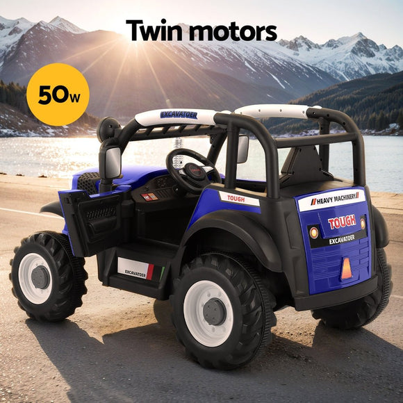 Rigo Kids Electric Ride On Car Off Road Jeep Remote 12V Blue - RnR Galore