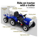 Rigo Kids Electric Ride On Car Tractor Toy Cars 12V Blue - RnR Galore