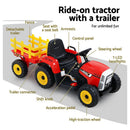 Rigo Kids Electric Ride On Car Tractor Toy Cars 12V Red - RnR Galore