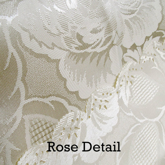 Rose Ecru Luxury Jacquard Tablecloth 150 x 270 cm - RnR Galore